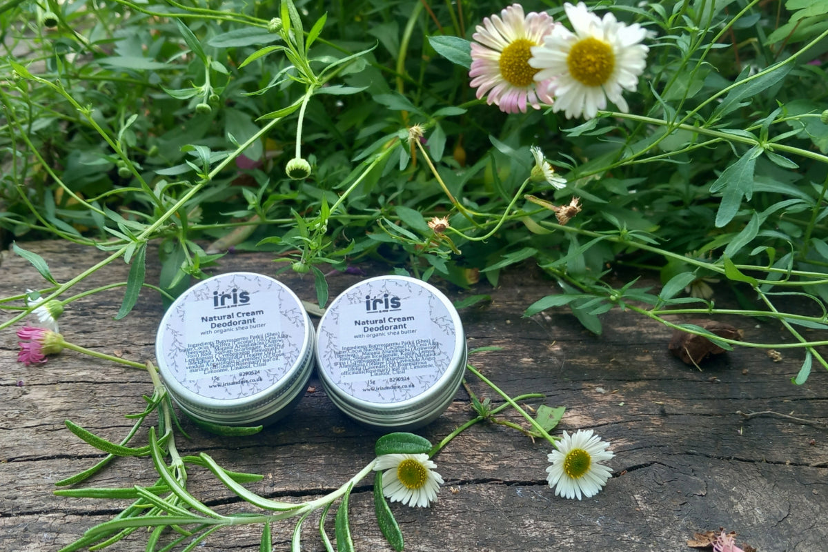 Natural deodorant - 2 sizes:   50ml & 15ml pots